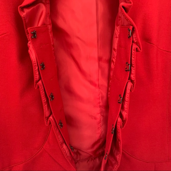 INC International Concepts - Red Ruffle Peplum Blazer - Size L - Picture 4 of 12